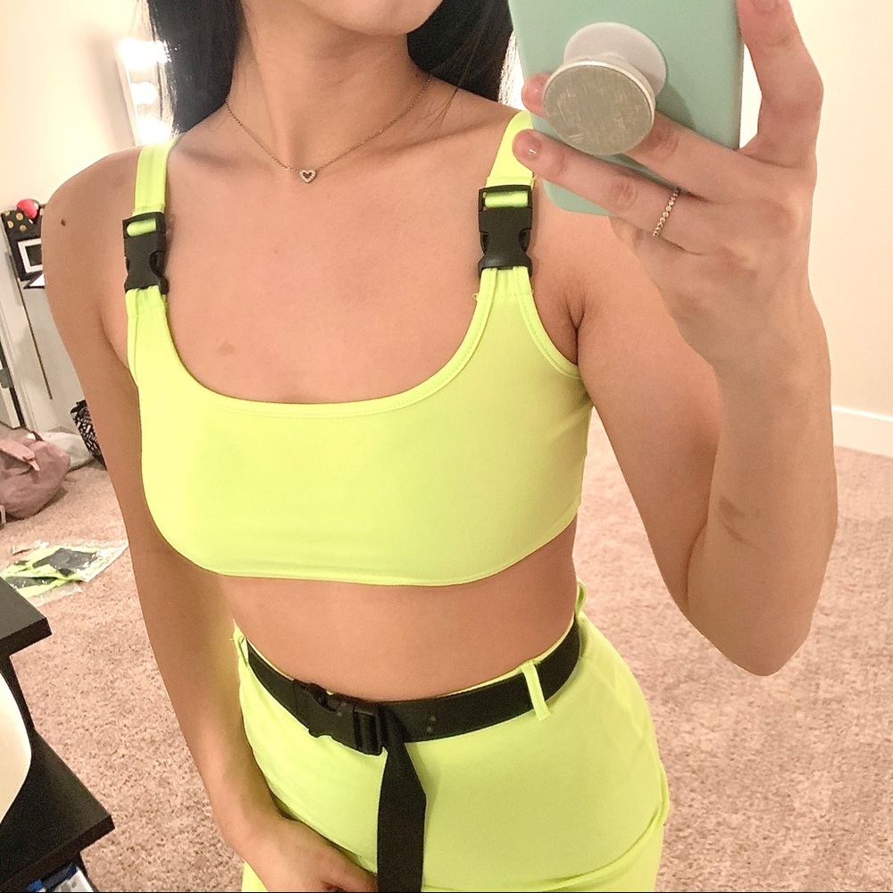 Neon Green Buckle Skirt Set - Picture 7 of 8